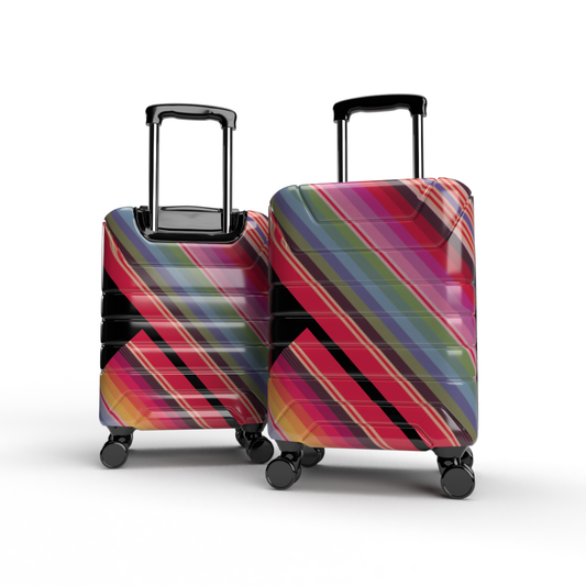 BAGAGES À CABINE À MOTIFS DIAGONAUX